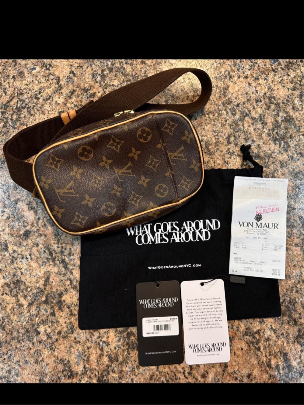 Louis Vuitton Brown Monogram Canvas Crossbody Bag